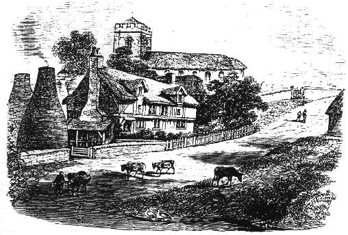 The illustration above shows the house and works in front of St John's Church.