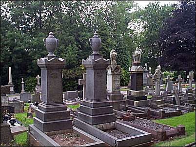 The graves of the Patzer's - managers of the North Staffs Hotel