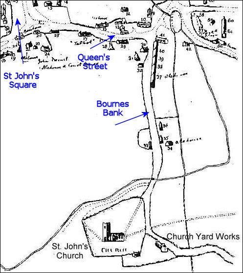 Burslem - from a plan taken about the year of 1740