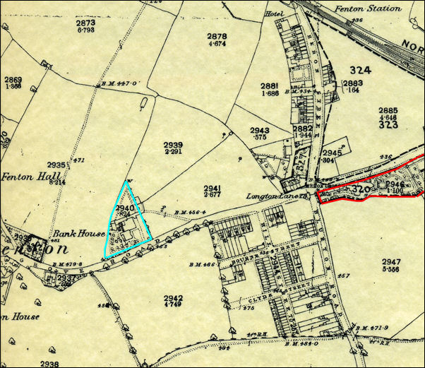1878 OS map of Heron Cross crossroads 