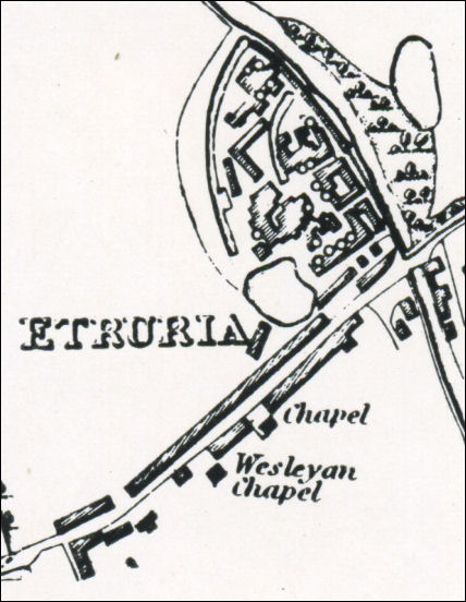 1832 Hargreaves map of Etruria