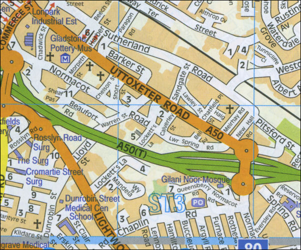 2001 map of Normacot Road