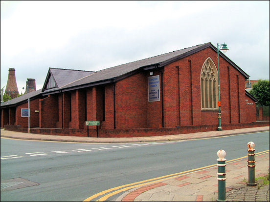 Longton spiritualist Church on the corner of Chadwick Street and Normacot Road
