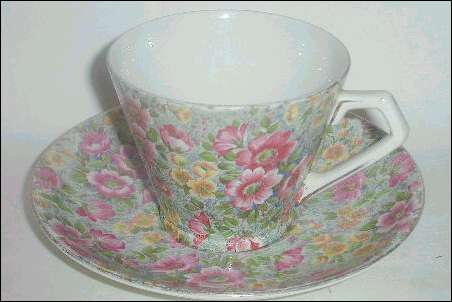 Beautiful old chintz cup and saucer