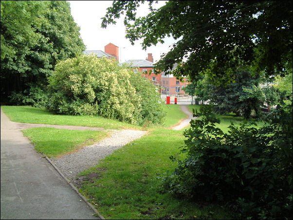 looking from Station Walks down to where the Junction Canal ran  