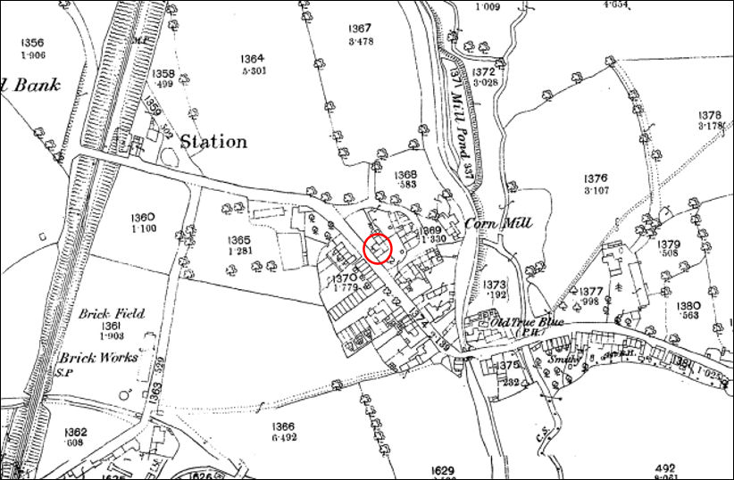 location of the house on Maunders Road on 1881 map 