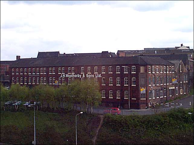 Falcon Pottery - an imposing sight towering over the Potteries Way