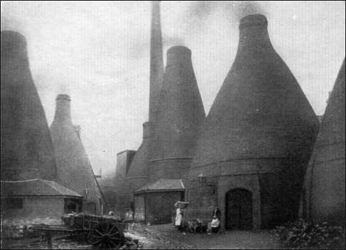 Some of the bottle kiln ovens at Greengates