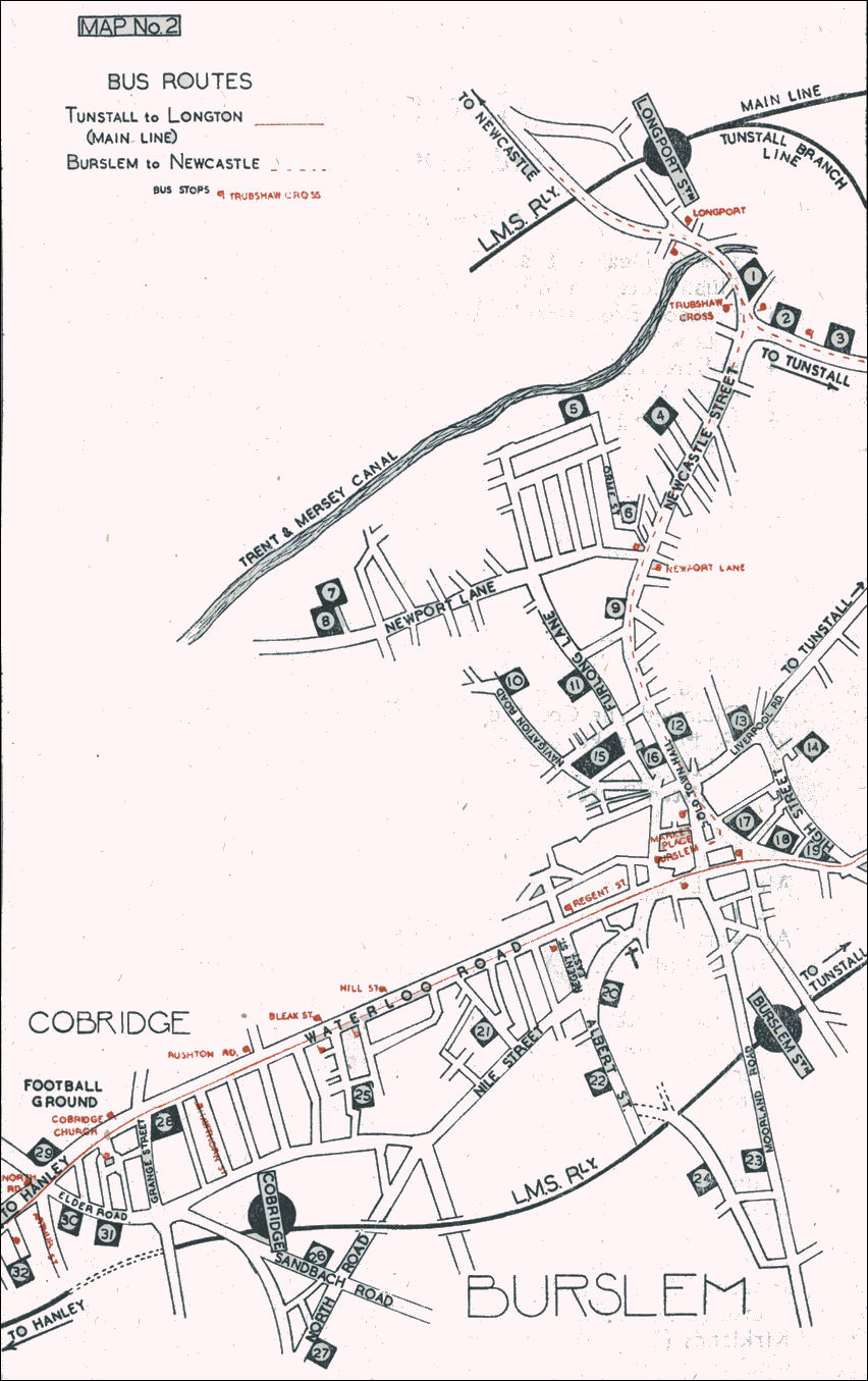 Burslem, Cobridge & Longport Potteries in 1947