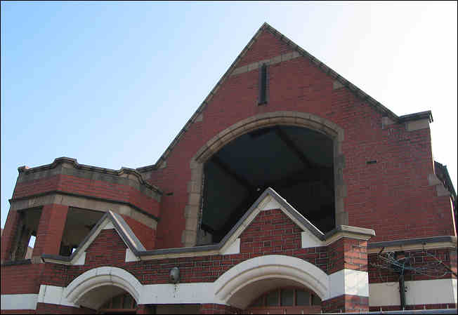 Detail over the entrance - Christ Church, Normacot