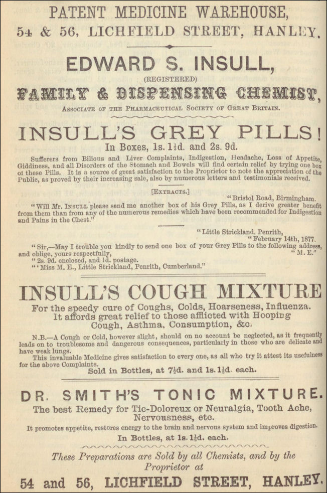 Edward S. Insull, Family and Dispensing Chemist