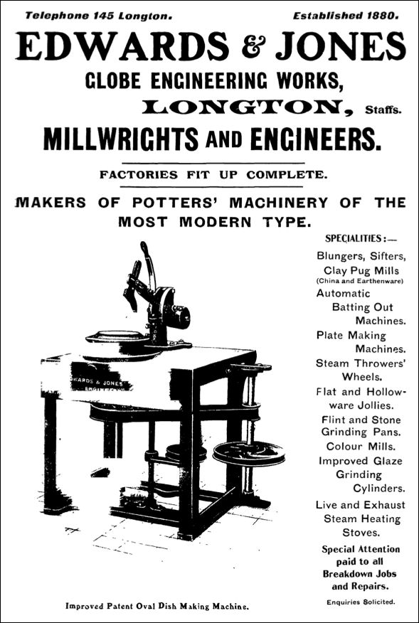 Edwards & Jones, Globe Engineering Works, Longton