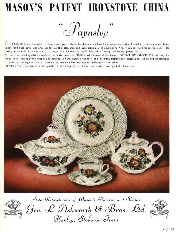 Mason's Patent Ironstone China