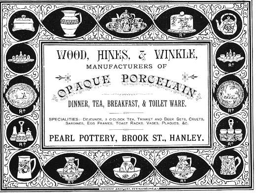 Wood, Hines and Winkle Advert of 1884