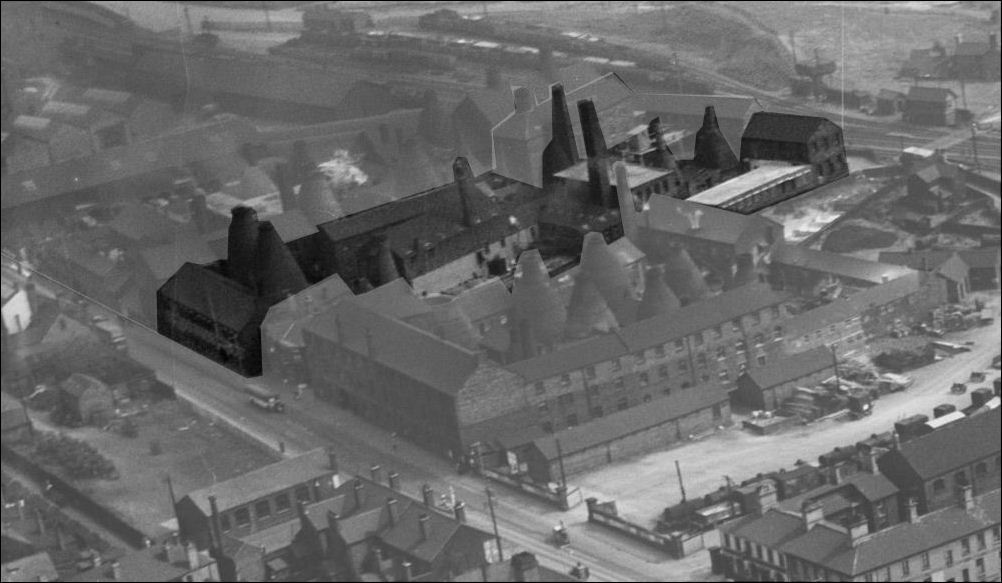 The Foley China Works of Elijah Brain is highlighted on this 1937 photograph