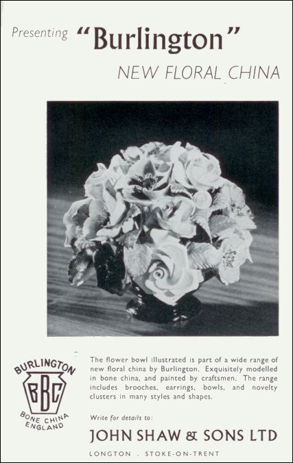 advert for Burlington Floral China 