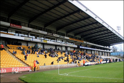 View of the new part complete Lorne Street Stand 