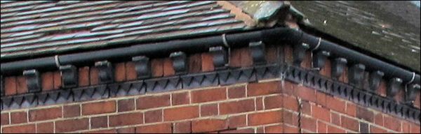 decorative elements -  dentil cornices on Tunstall houses