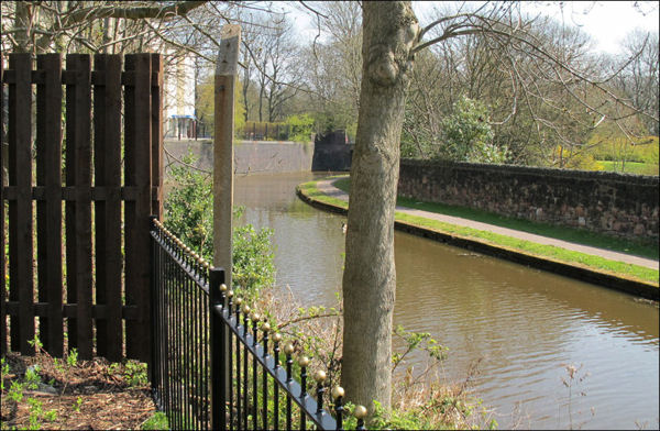 View of the Caldon Canal from Arthurs Garden