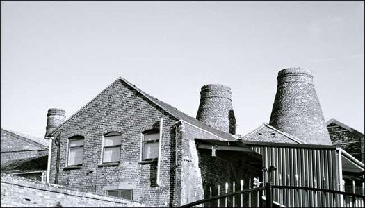 kilns at the rear of the Sutherland Works (Hudson & Middleton)