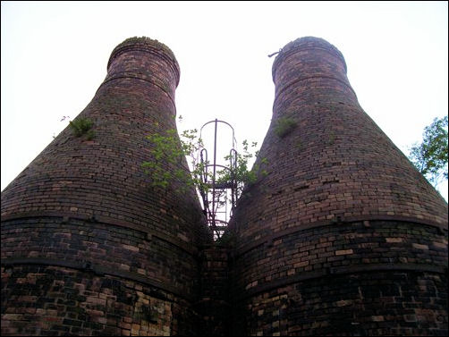 calcining kilns of 1887 in the Cliff Vale Potteries of Twyfords