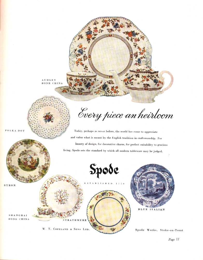 Spode - W. T. Copeland & Sons Ltd. (Stoke) (potter)