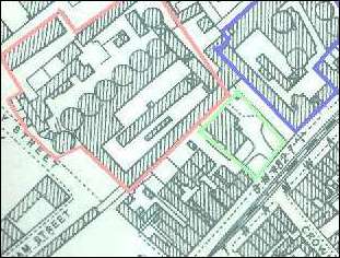 From 1898 OS map of the top of Broad Street