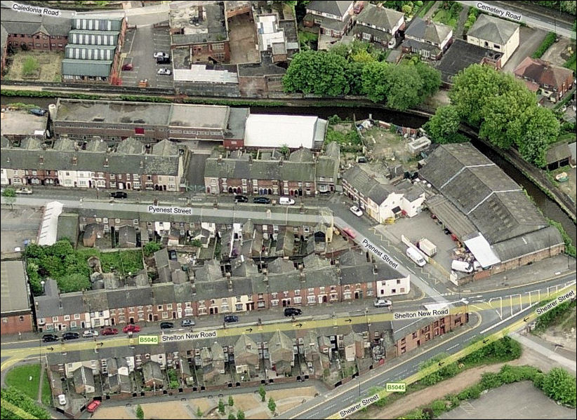 Pyenest Street from the Shelton New Road side