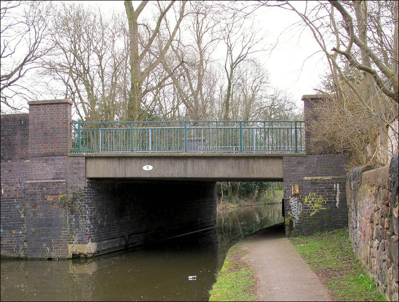 Bridge No. 5 marks the start of Hanley Park - College Road runs over it