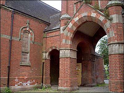 The entrance to the two chapels