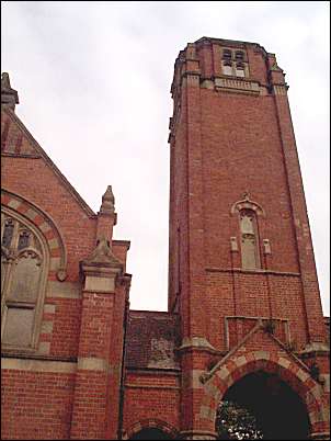 The tower above the entrance