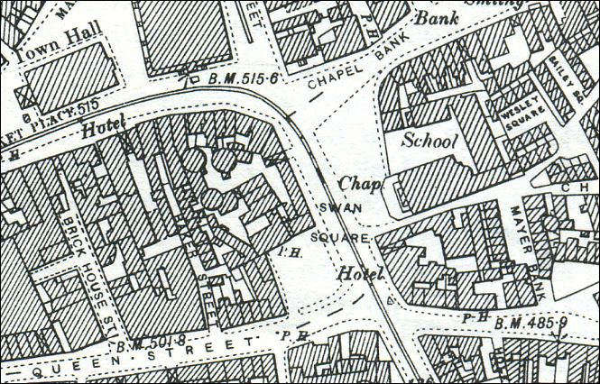 1898 map showing the development of the school buildings