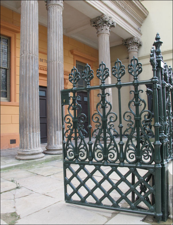 the railings and gates were restored as part of the phase 2 restorations 