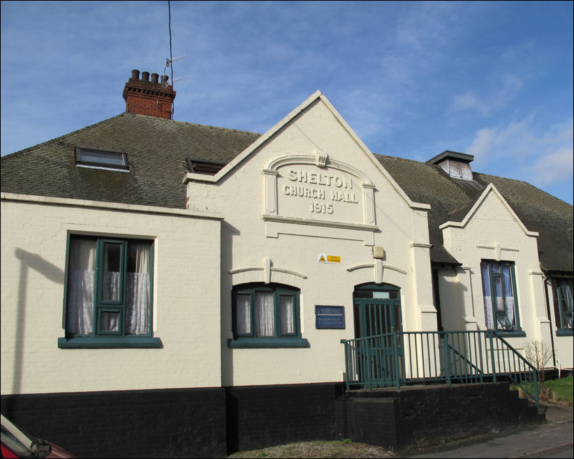 Shelton Church Hall on the corner of Rectory Road and Bedford Road