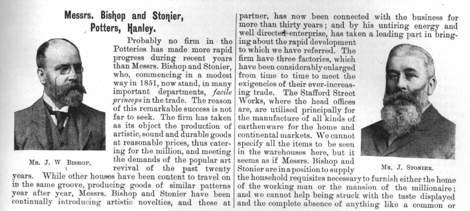 Messrs. Bishop and Stonier, Potters, Hanley