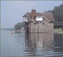 Boathouse on the lake