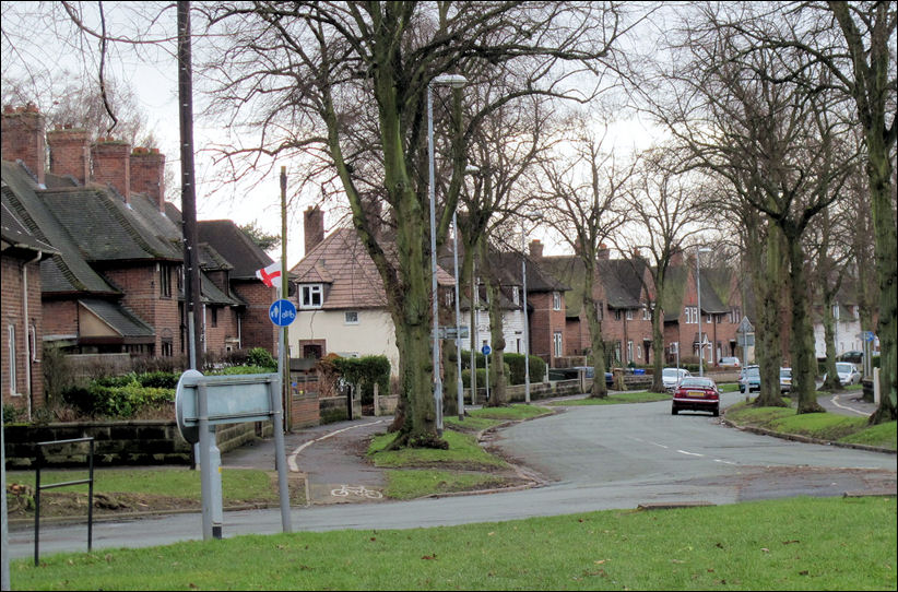 Harpfield Road from The Crescent - the Stoke Lodge Estate was completed by 1924