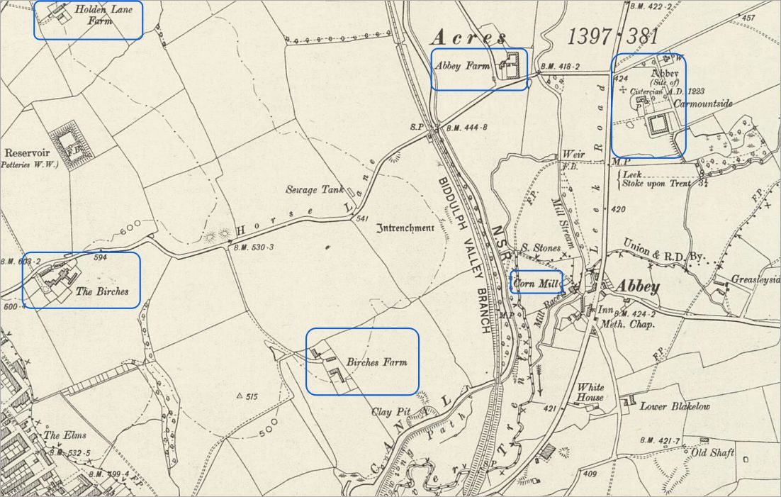 1900 OS map of Abbey �
