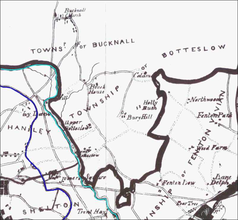 Township of Botteslow - Ward's map of 1843 