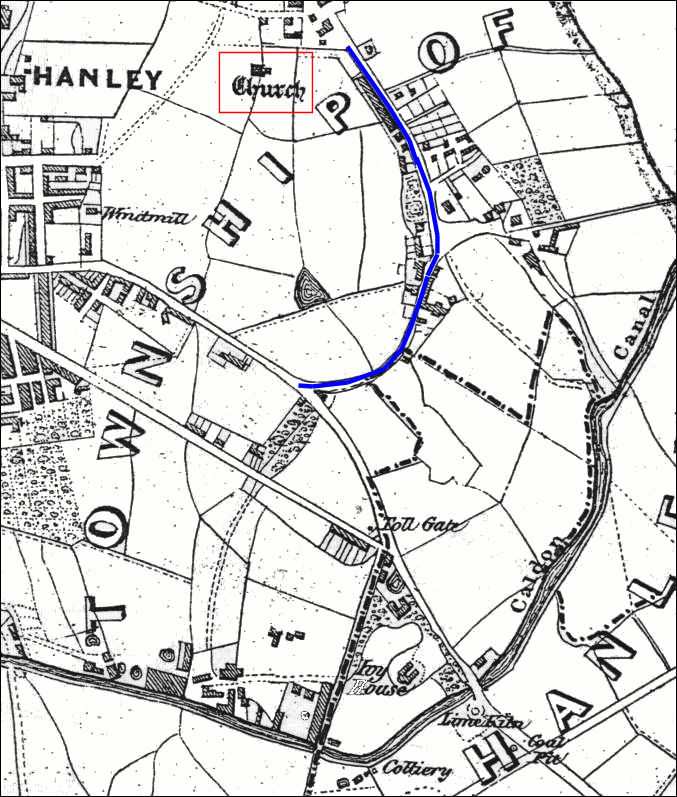 Extract from G. Lynam's 1848 map of the Parish of Stoke-on-Trent