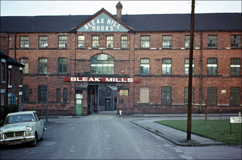 Bleak Hill Works - photo taken from Orgeave Street (Originally Bleak Street - renamed in the 1950's)