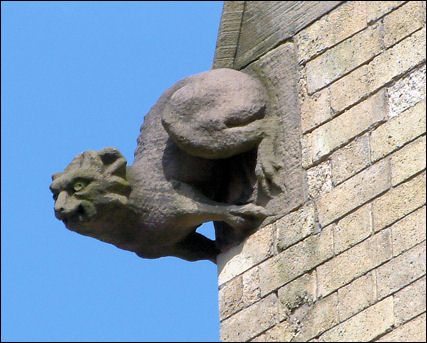 the grotesque figure carved above the door of No. 1 Brook Street