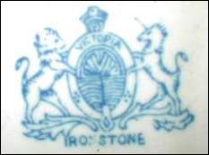 Victoria Ironstone using a simple lion & unicorn mark
