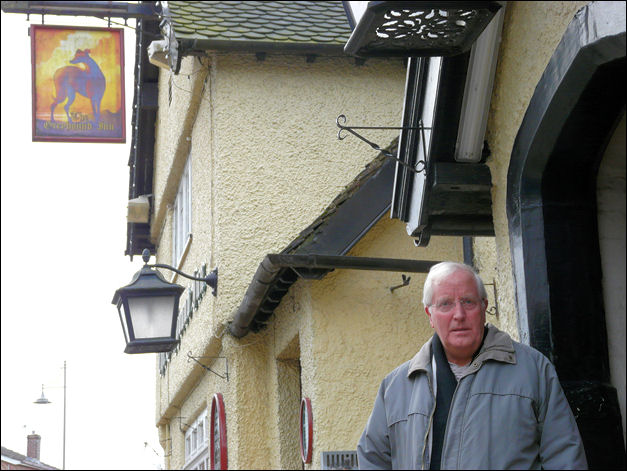 Richard Talbot outside the Greyhound, Penkhull