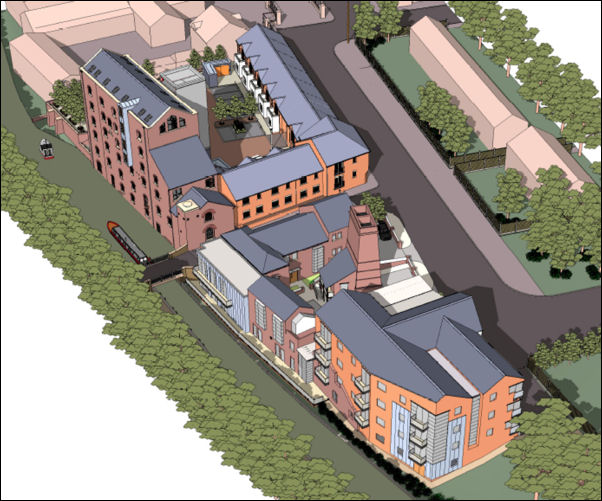 Visualisation of the proposed redevelopment of Port Vale and Middleport Mills