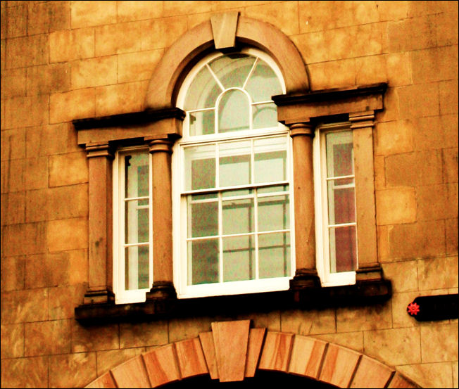 detail of the Venetian Window at Enoch Woods Works