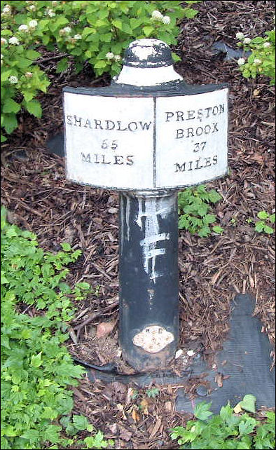 Canal Mile post near Whieldon Road