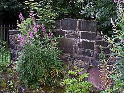 The remains of the altar of the medieval church 