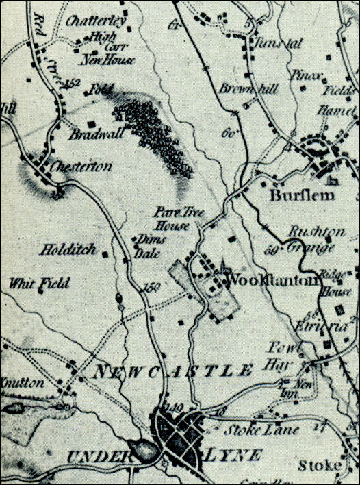 Bradwell - 1775 Yates map