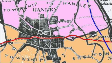 Townships of Hanley & Shelton in 1842